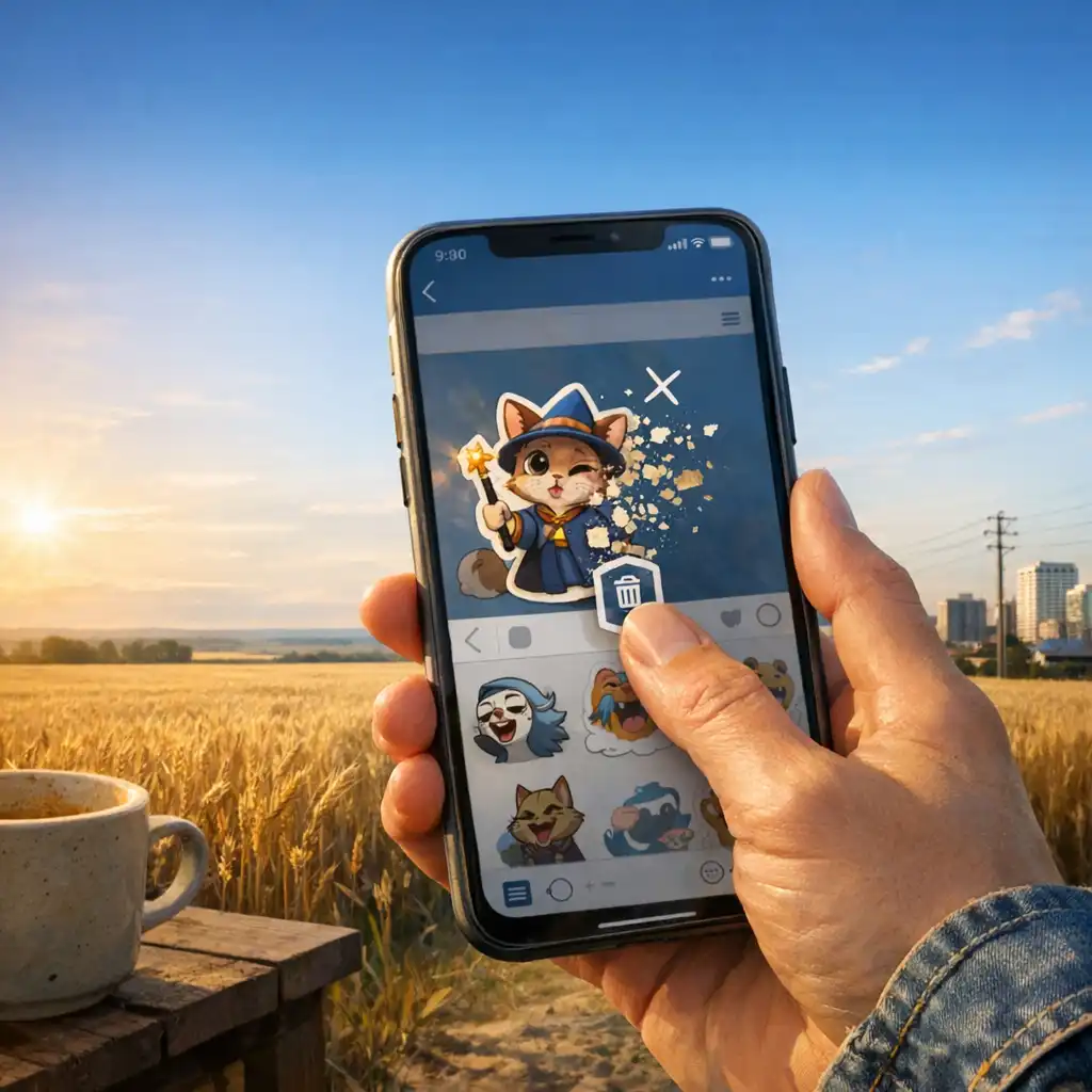 Как удалить отдельный стикер в Telegram
